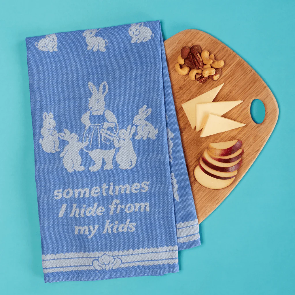 Blue Q Sometimes I Hide From My Kids Tea Towel | Funny Parent Gift - Image 3