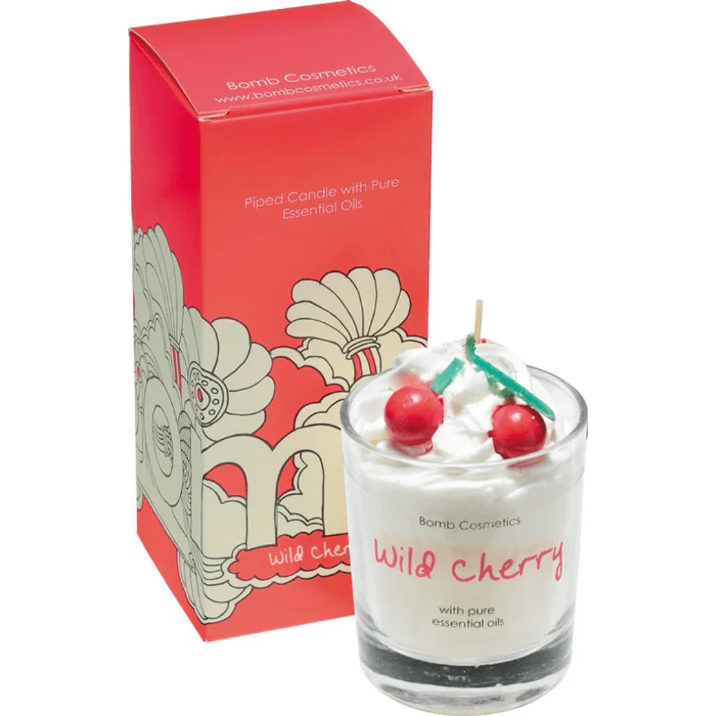 Bomb Cosmetics Wild Cherry Piped Scented Candle