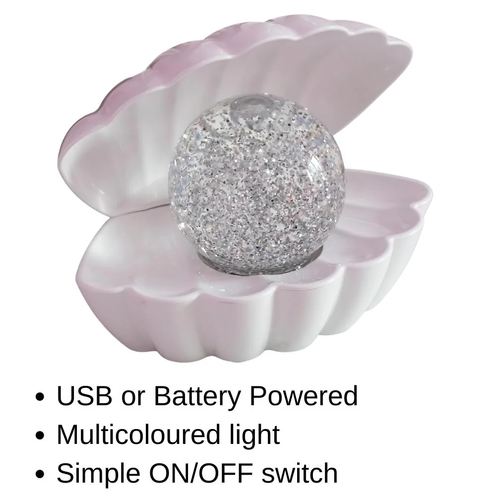Colour LED Clam - White - Image 2