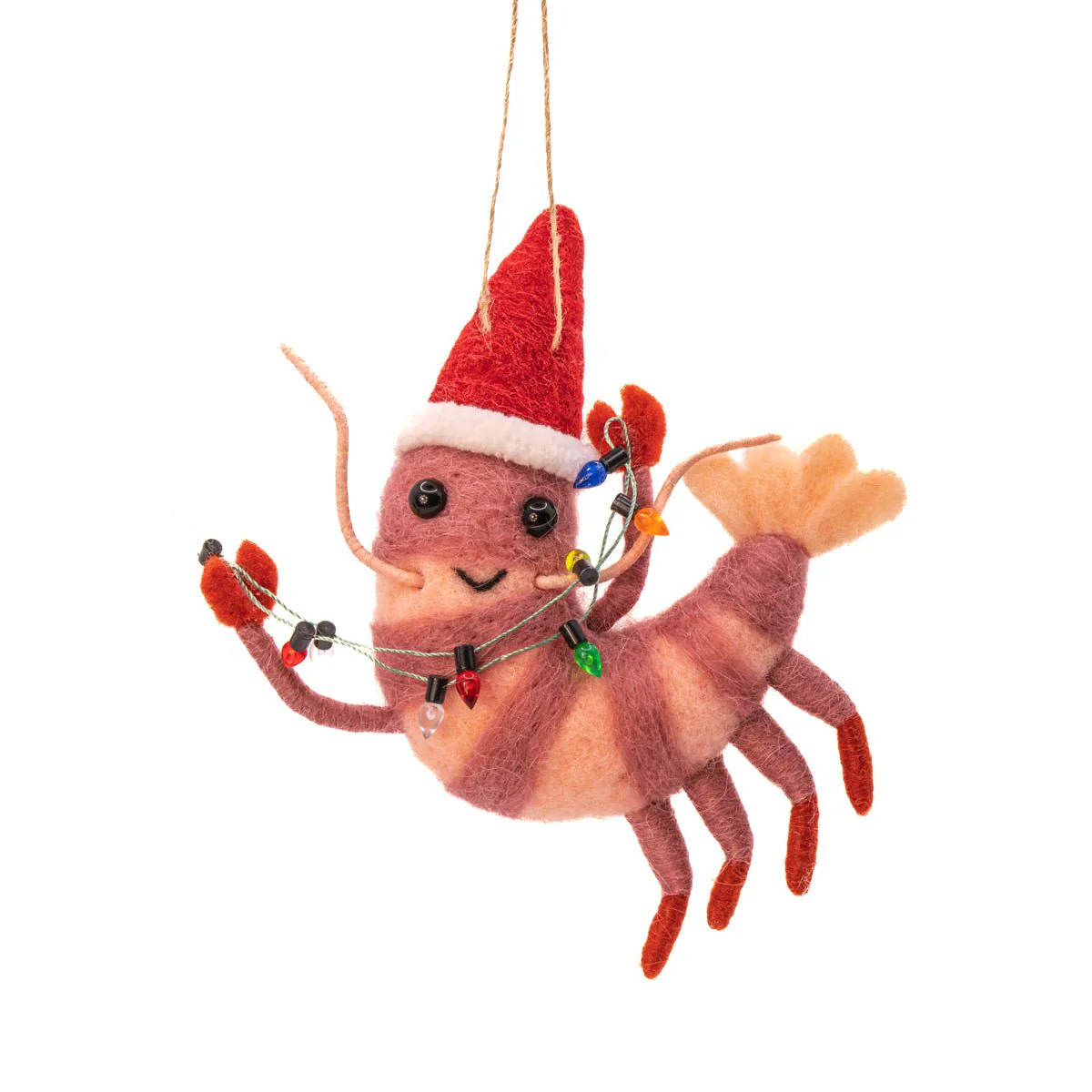 Sass and Belle Felt Christmas Party Prawn Decoration