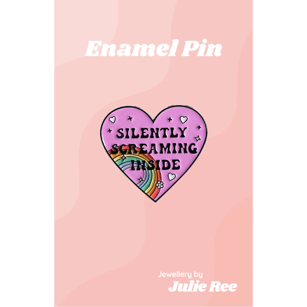 Julie Ree Enamel Pin - Silently Screaming