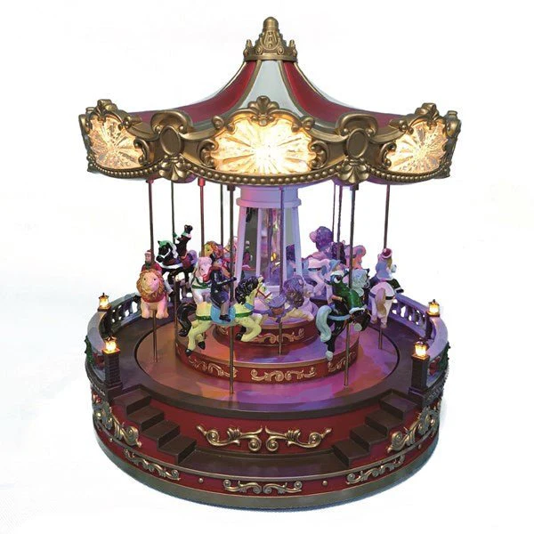 LED Musical Carousel Christmas Centrepiece