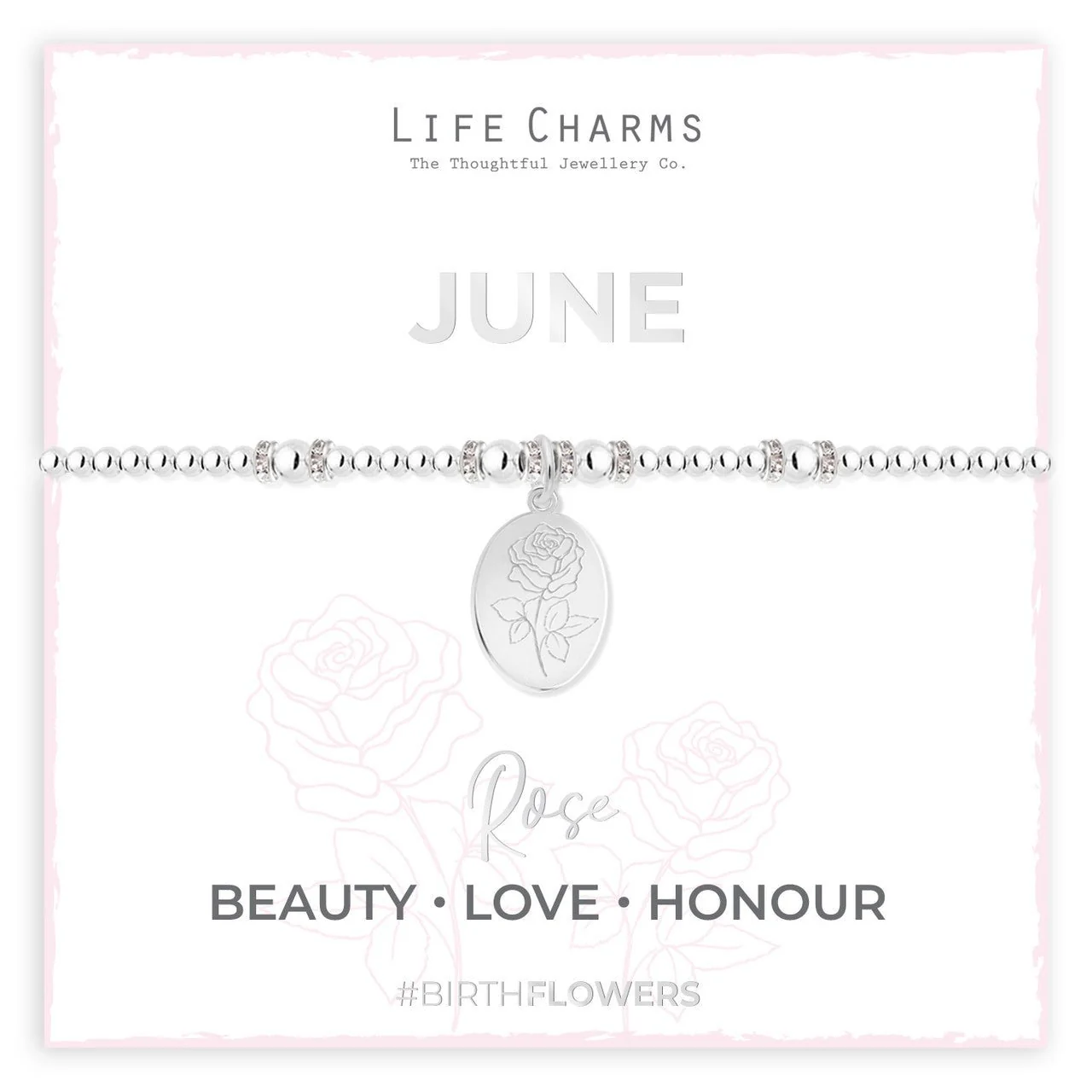 Life Charms Birth Flower Bracelet - June