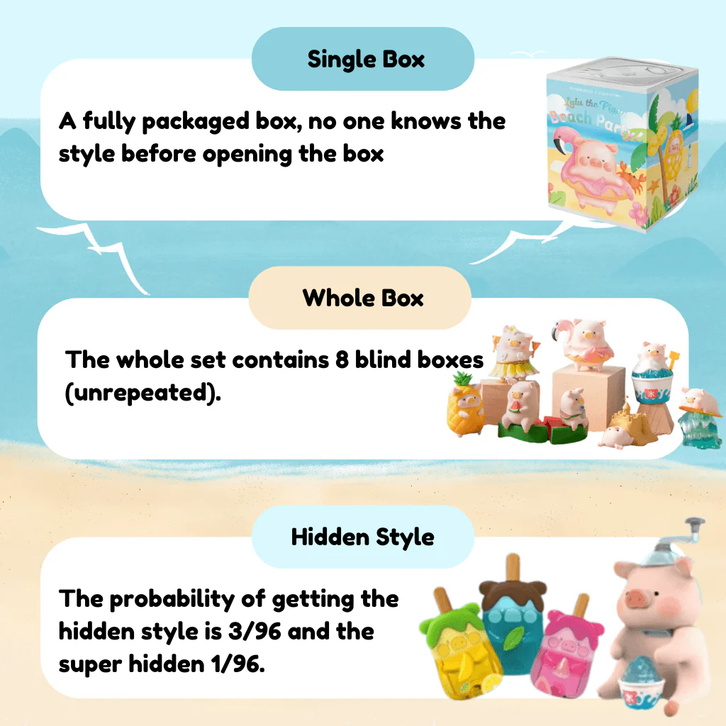 LuLu the Piggy Beach Party Blind Box Figure - Image 4