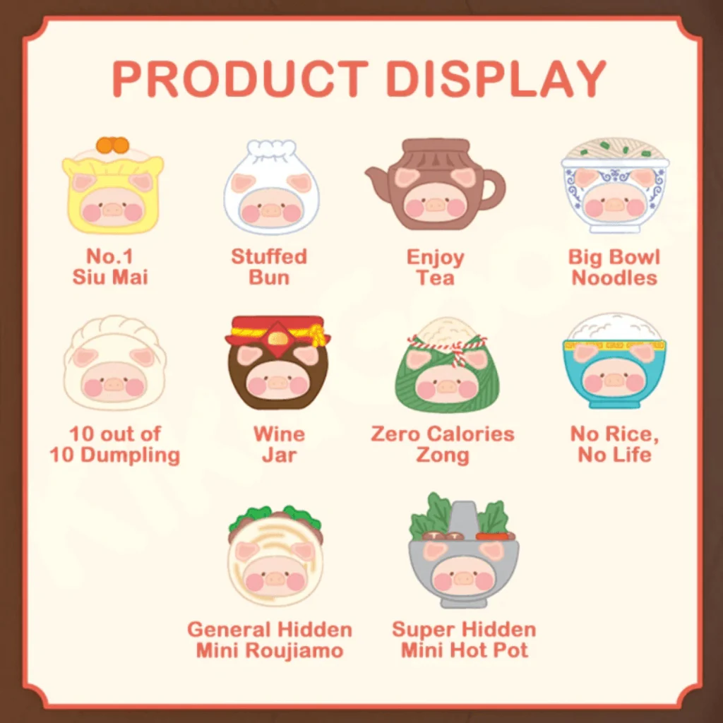 LuLu the Piggy Dim Sum House Plush Keychain Blind Box - Image 3
