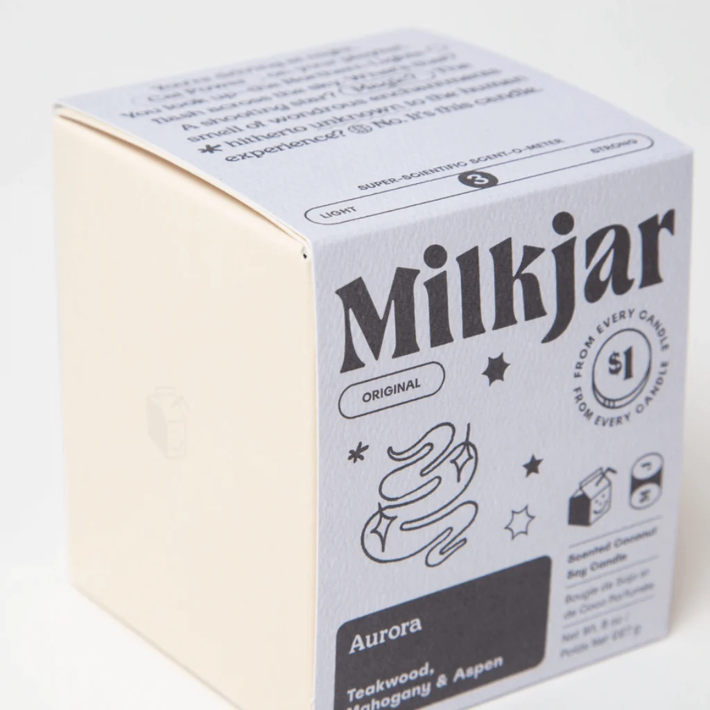Milkjar Aurora Candle – Mahogany, Teakwood & Aspen Coconut Soy Candle 8oz - Image 3