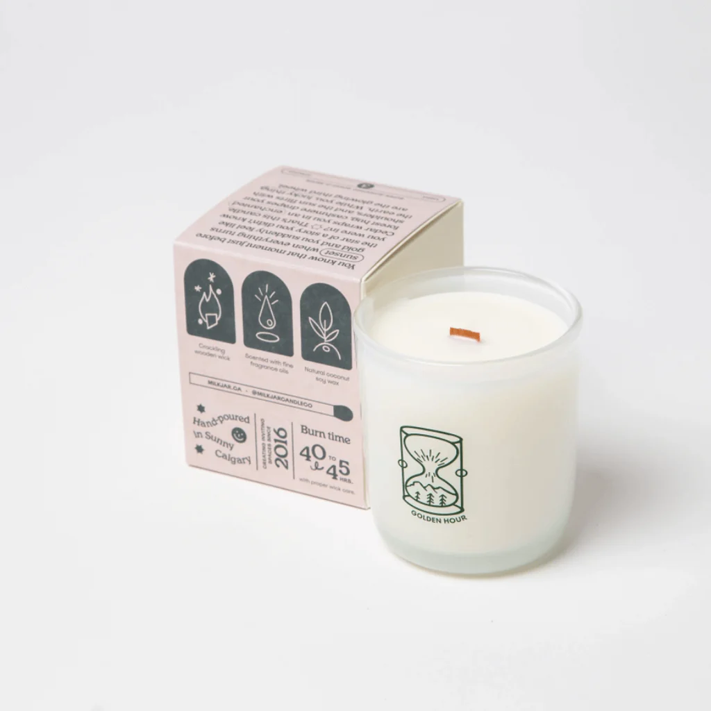 Milkjar Golden Hour Candle – Cashmere, Cedarwood & Musk Coconut Soy Candle 8oz - Image 3
