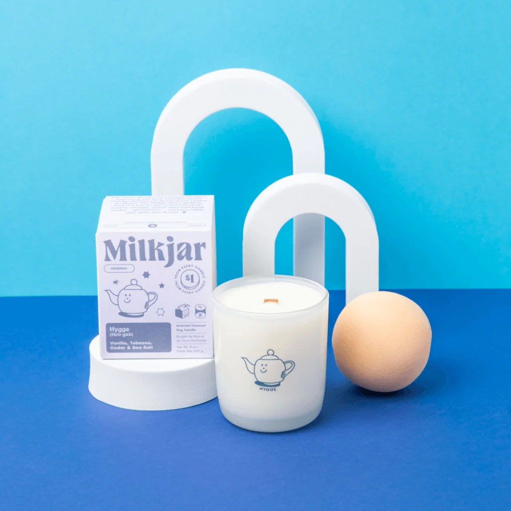 Milkjar Hygge Candle – Vanilla, Tobacco, Cedar & Sea Salt Coconut Soy Candle 8oz - Image 5