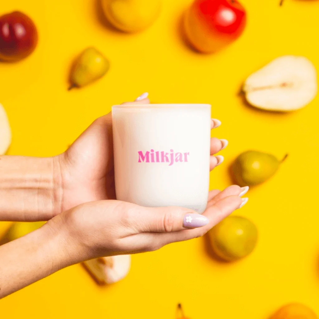 Milkjar Sunnyside Candle – White Nectarine & Pear Coconut Soy Candle 8oz - Image 10