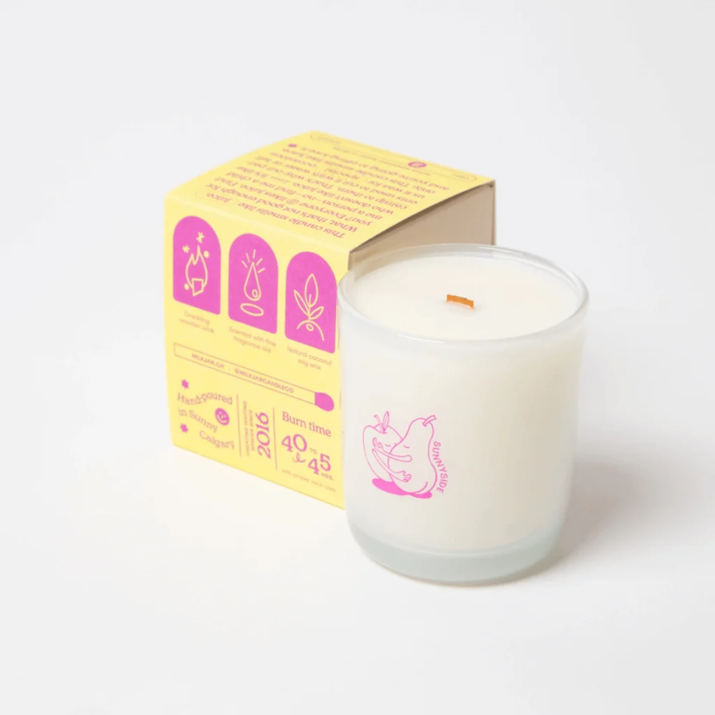 Milkjar Sunnyside Candle – White Nectarine & Pear Coconut Soy Candle 8oz - Image 3