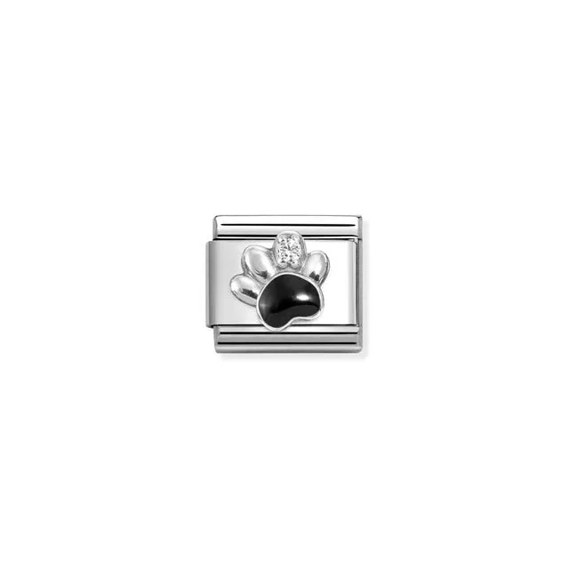 Nomination Composable Link - Black Paw Print