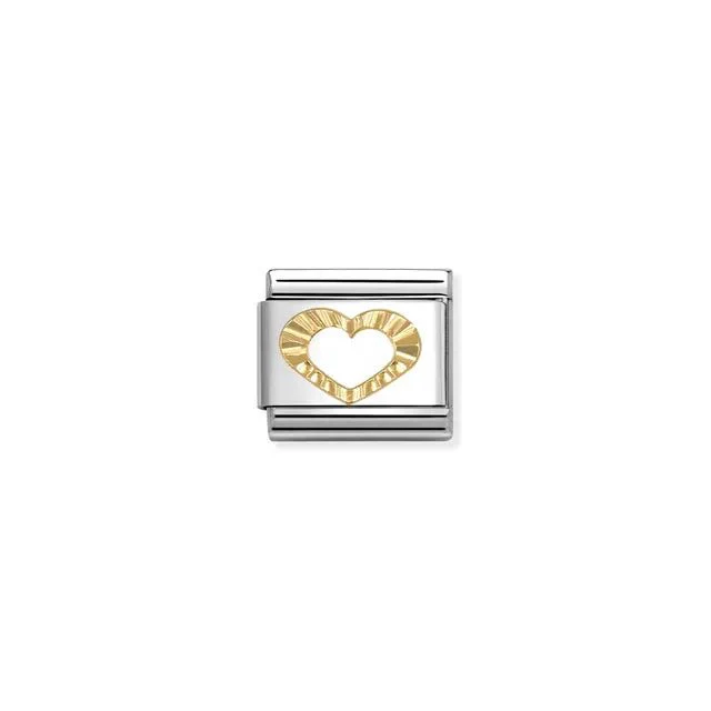 Nomination Composable Link - Etched Heart