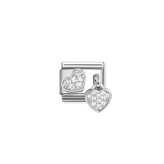 Nomination Composable Link -  Pavé Hearts