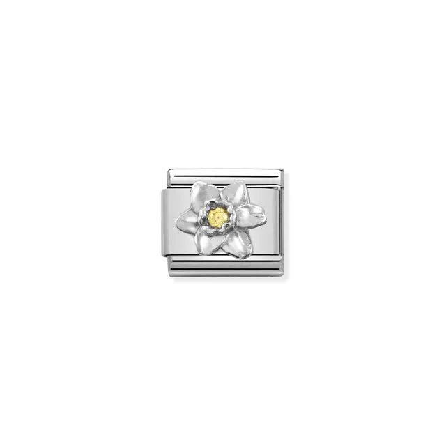 Nomination Composable Link Silver - Daffodil With Yellow CZ