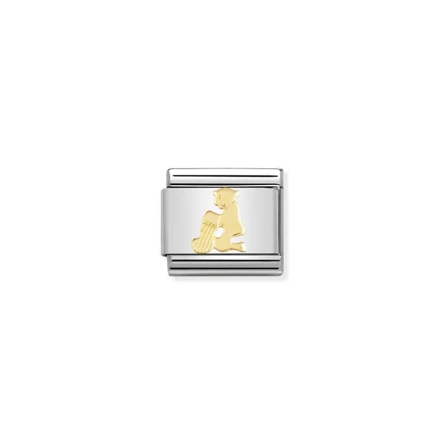 Nomination Composable Link Silver - Gold Zodiac Aquarius