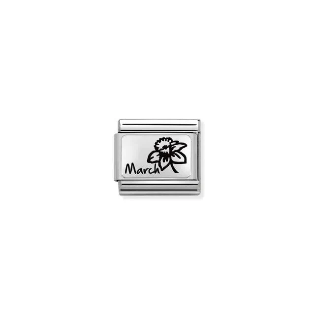 Nomination Composable Link Silver - March Flower