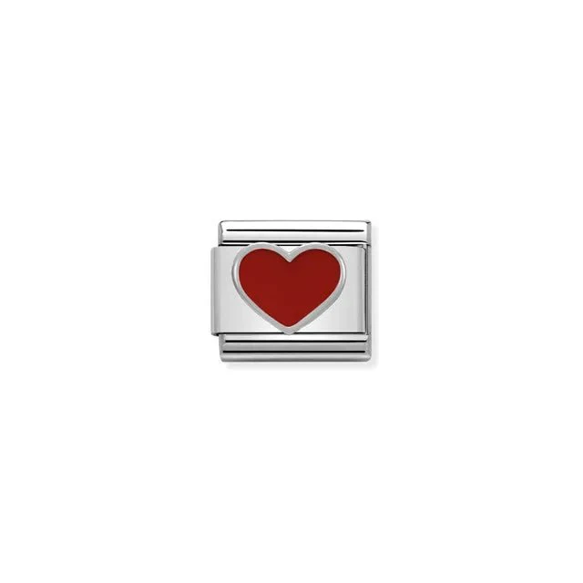 Nomination Composable Link Silver - Red Heart