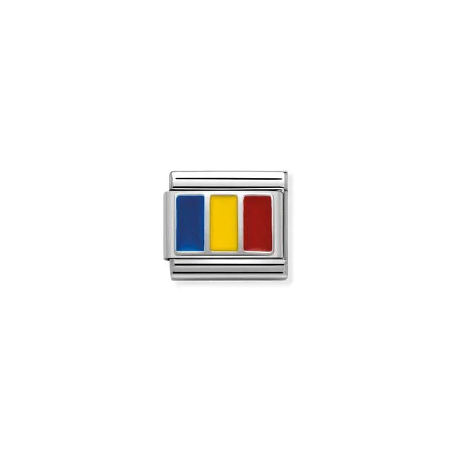 Nomination Composable Link Silver - Romania Flag
