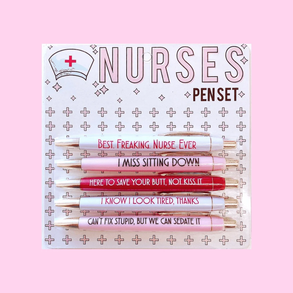 Nurses Pen Set – Funny Novelty Pens Gift by Fun Club
