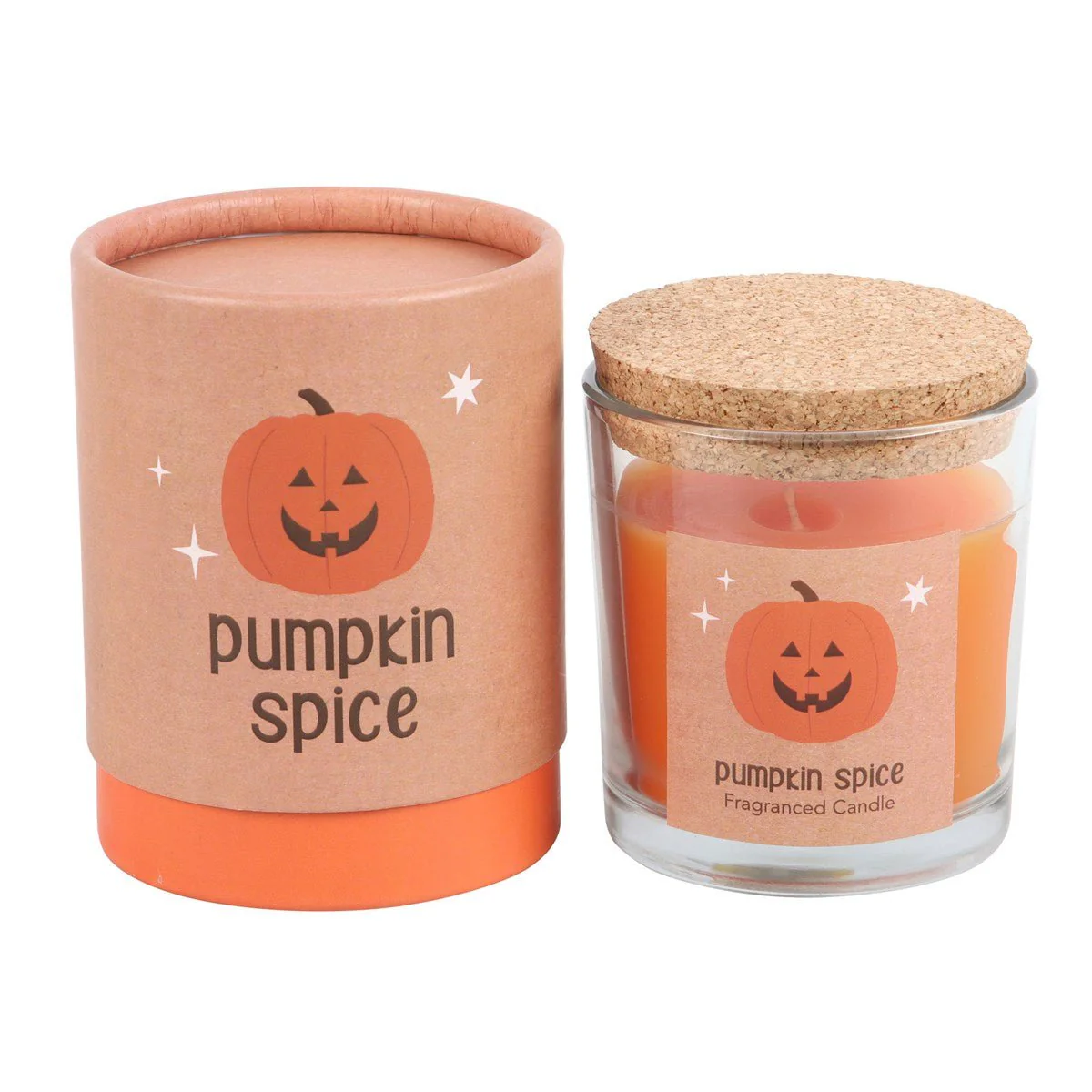 Peekaboo Pumpkin Spice Glass Candle
