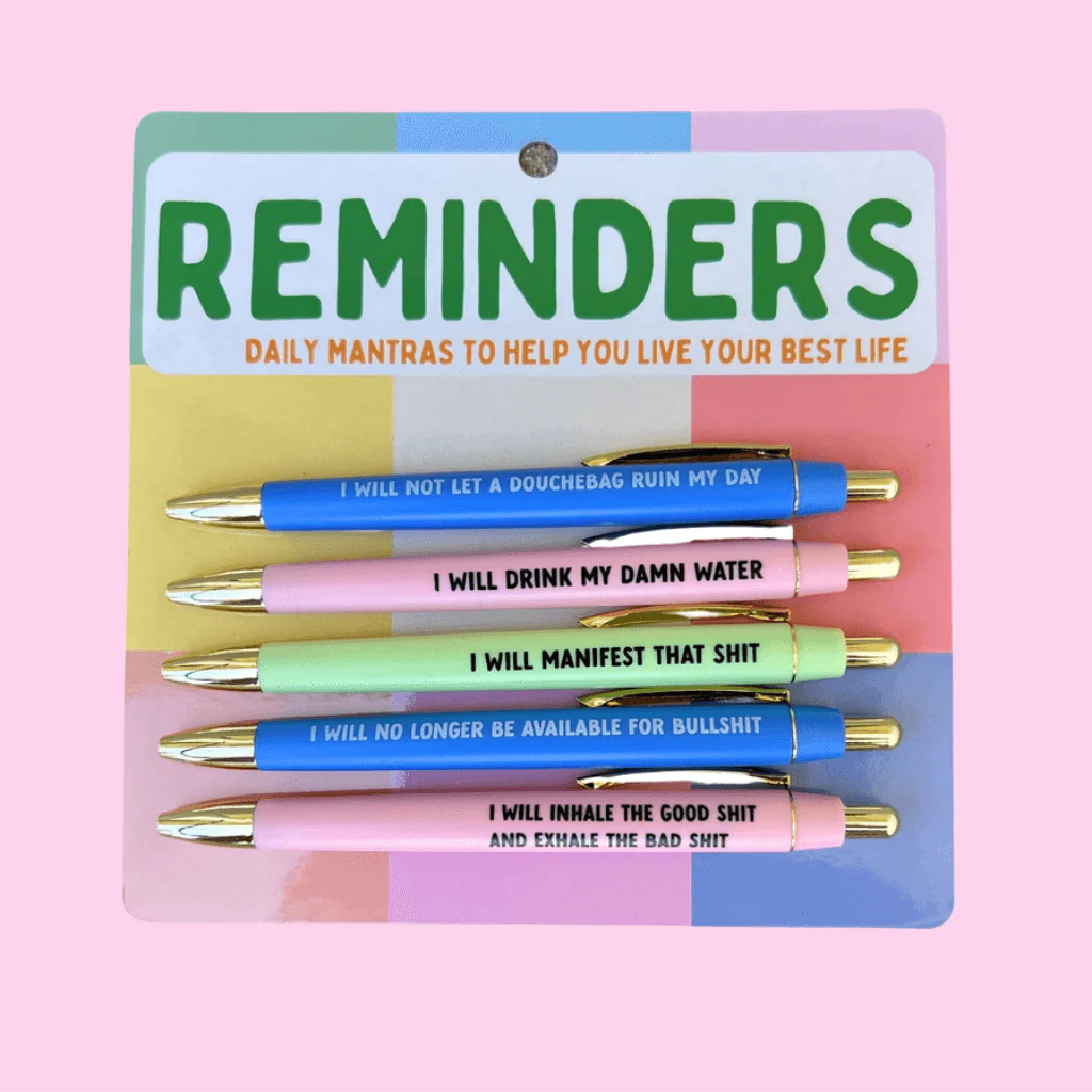 Swear Word Reminder Pen Set – Funny Novelty Pens by Fun Club