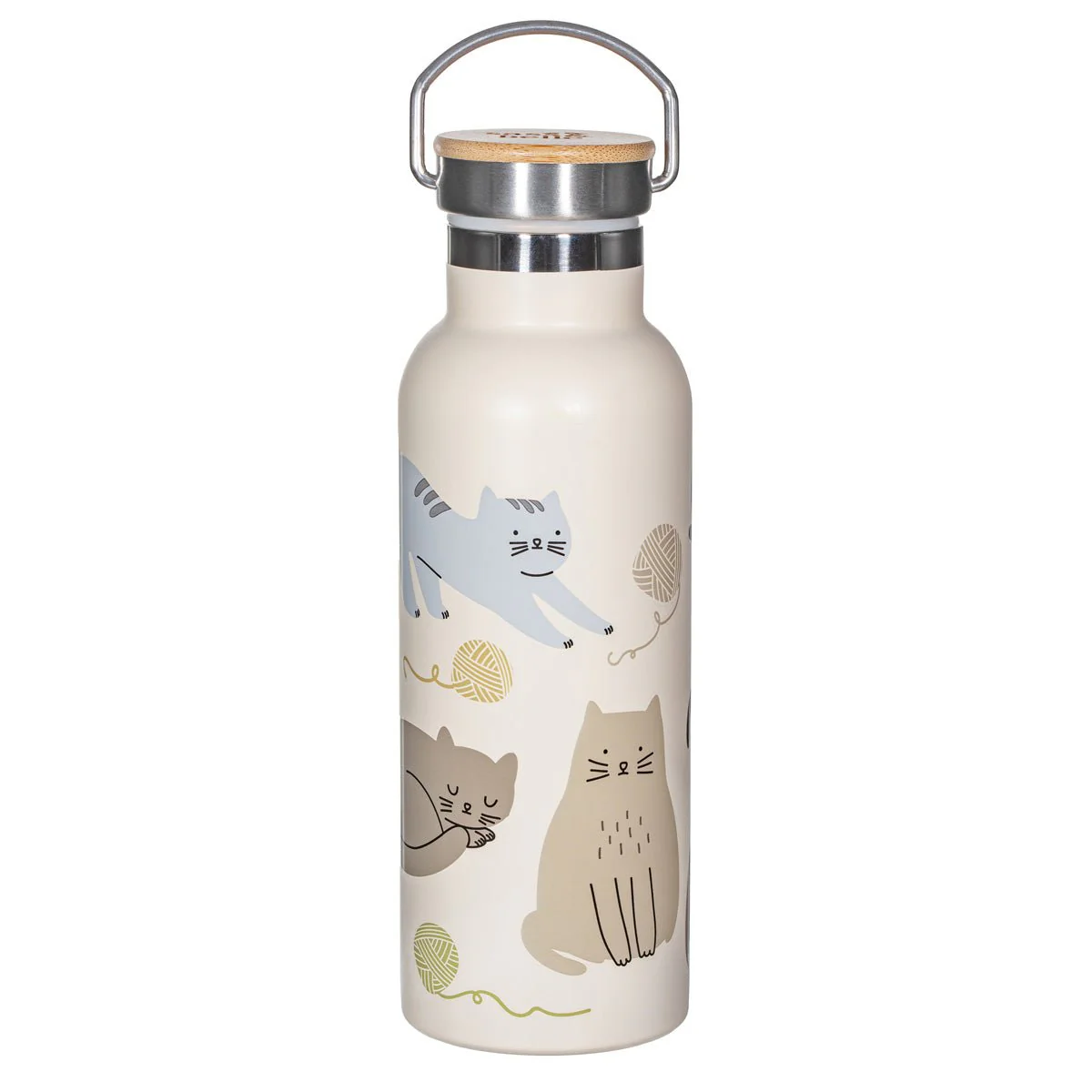 Playful Cats Metal Water Bottle 500ml