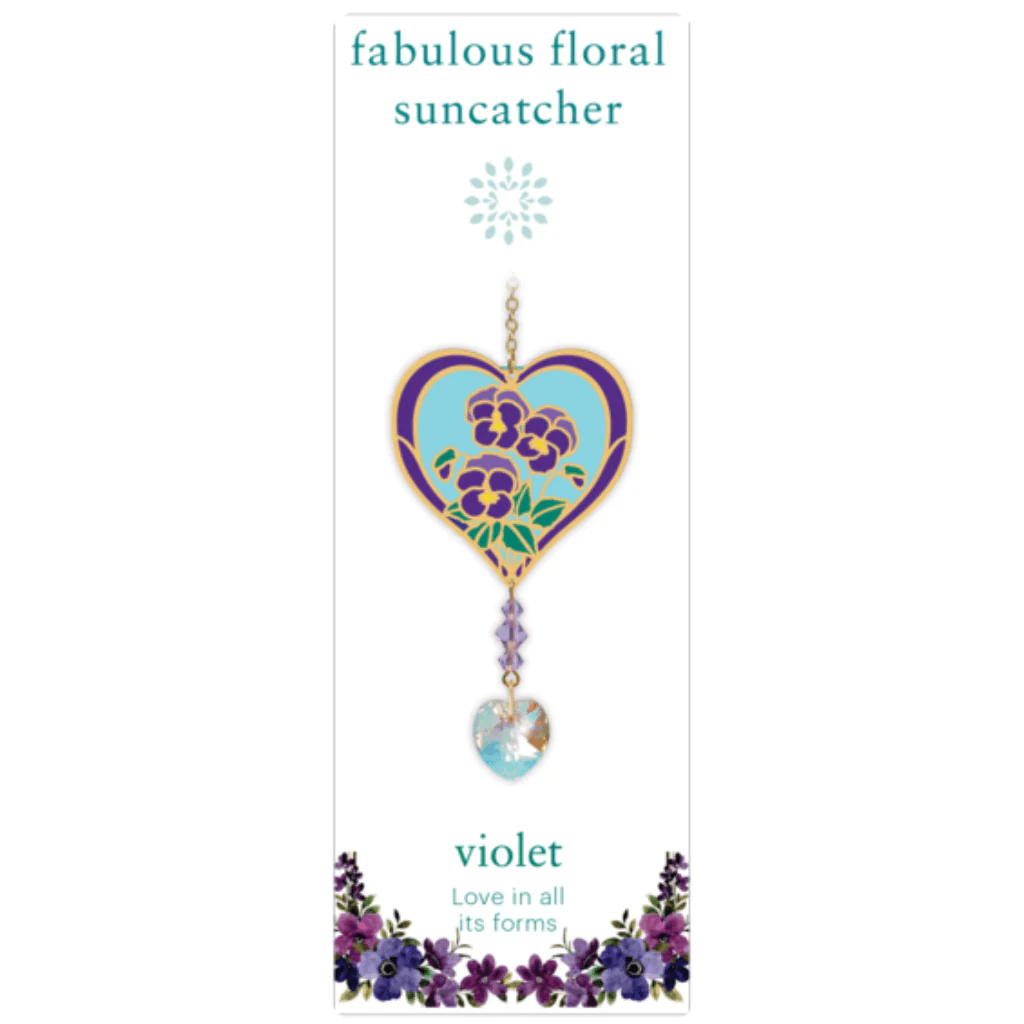 Violet Heart Crystal Suncatcher – Fabulous Florals