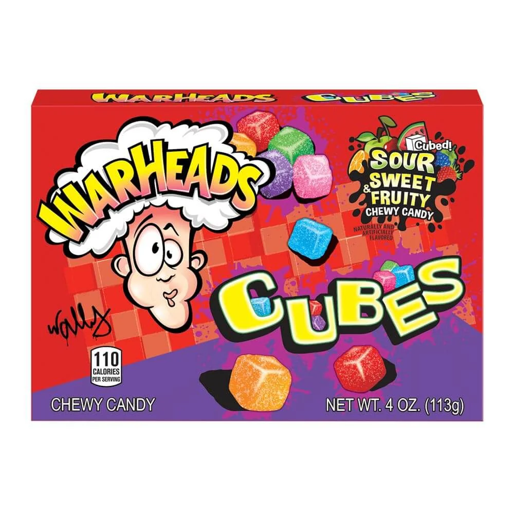 Warheads Sour Chewy Cubes Theatre Box 113g