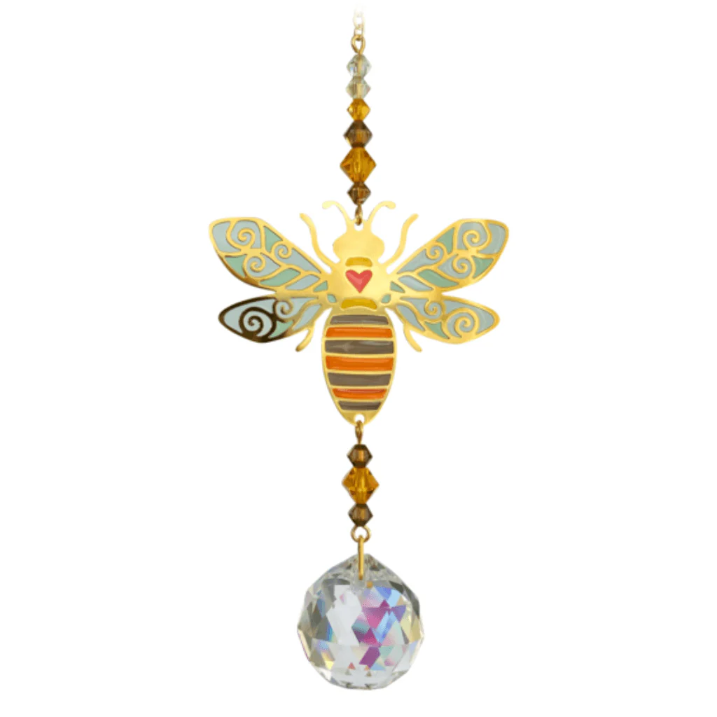 Bee “Autumn Gold” Crystal Suncatcher – Crystal Dreams Range