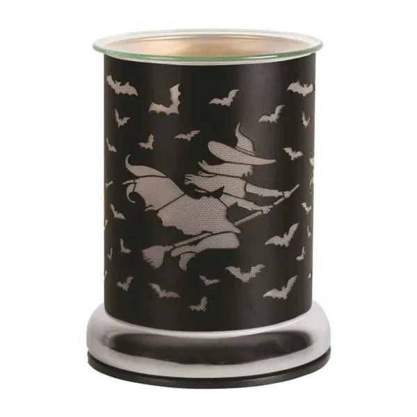 Witch Touch-Control Wax Melt Burner – Halloween Bats & Broomstick - Image 2